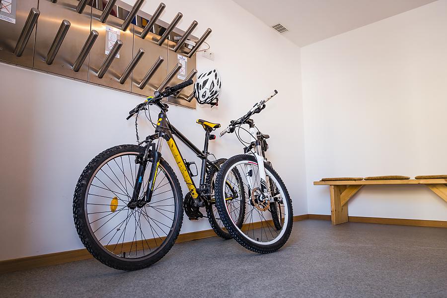 Storage room for bicycles in the summer